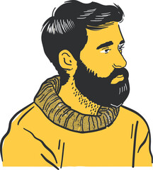 Classic Gentleman Style Man Vector Character