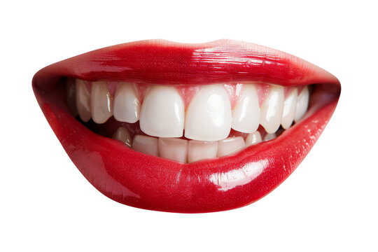 Abstract cutout smiling mouth collage element. Trendy design element