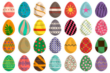 Illustration on theme celebration holiday Easter with hunt colorful bright eggs
