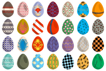 Illustration on theme celebration holiday Easter with hunt colorful bright eggs