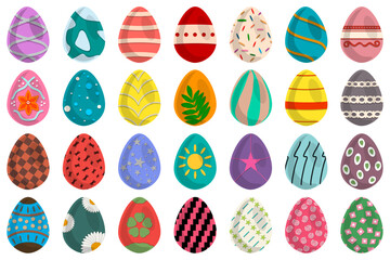 Illustration on theme celebration holiday Easter with hunt colorful bright eggs