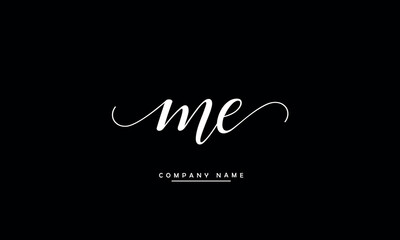ME, EM, M, E Abstract Letters Logo Monogram - obrazy, fototapety, plakaty