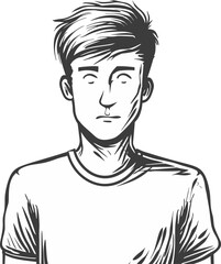 Street Dance Battle Performance Competitor Dancer Dancing Hip Hop Man Vector Portrait