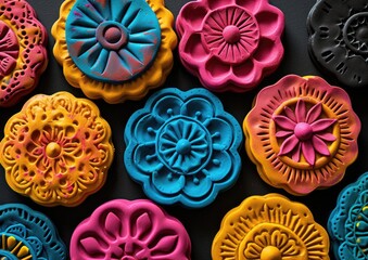 Bold and Colorful Decorative Thumbprint Cookies