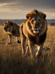 In the Grasslands, The Majestic Lions.