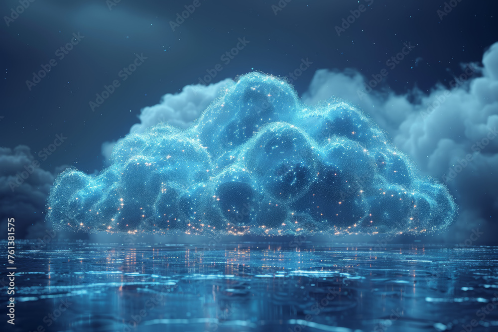 Poster a cloud-based storage solution ensuring smart accessibility to data from anywhere in the world. conc