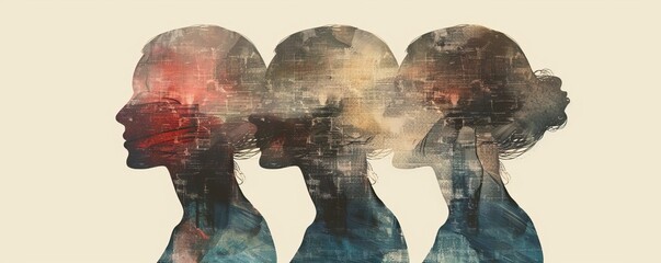 Extra-wide people Illustration of overlapping head profiles