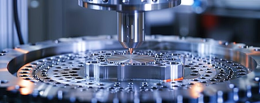 Engineering Metrology, A probe from a coordinate measurement machine taking measurements from a engineering part as part of its quality control process