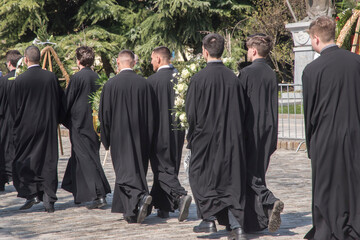 Ritual vestments in an official ceremony of the Orthodox Christian Church