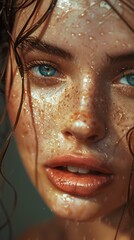 Juicy skin beauty portrait