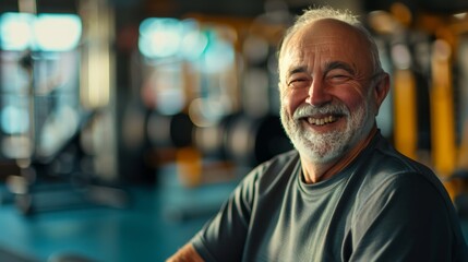 Obraz premium Joyful Senior Fitness Moment