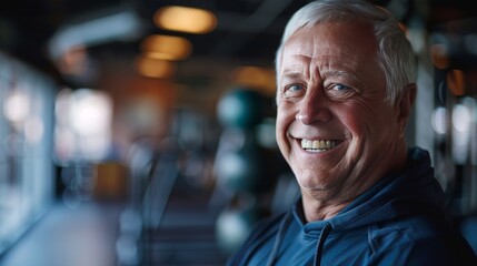 Obraz premium Joyful Senior Fitness Moment