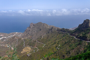  Aerial Drone View of Anaga Coastline with Ocean and Cliffs, Tenerife