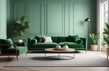 modern living room with furniture
