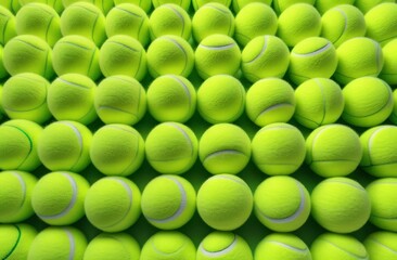 tennis ball on green background
