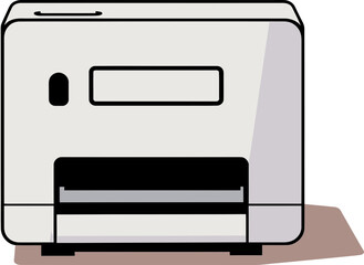 Printing Technology Evolution: Vector Graphic Illustrating the Progression of Printers
