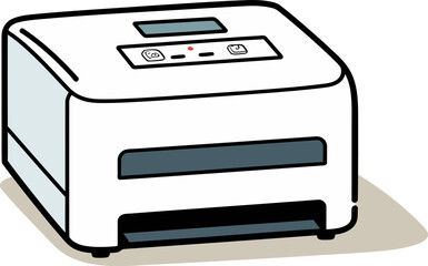 Precision Printing Techniques: Detailed Vector Graphic Illustrating Printer Accuracy