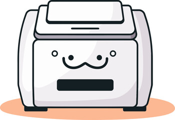 Dynamic Printer Workflow: Detailed Vector Illustration of Printer Processes