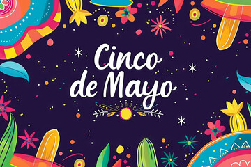 Cinco de Mayo Festive Illustration banner. National holiday in Mexico