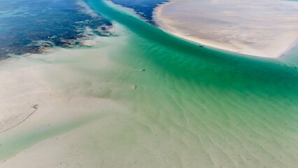 A drone view of Caladesi Island in Dunedin, Florida