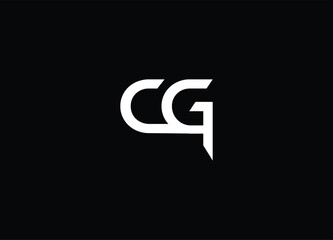 CG Monogram Letter  Logo Design vector template