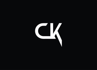 CK Monogram Letter  Logo Design vector template
