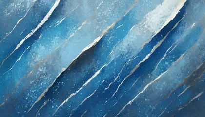 Foto op Aluminium Illustration of a rough sheet metal texture with blue enamel paint.  © Rmcarvalhobsb