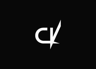 CV Monogram Letter  Logo Design vector template