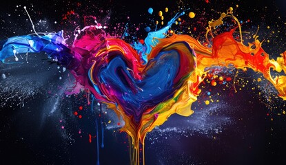 Colorful Heart Explosion