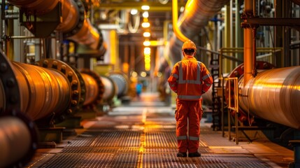 Fototapeta premium Factory Pipeline Supervision