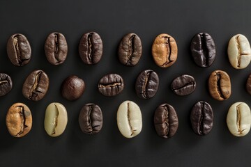 Diversity in Coffee Bean Shape and Size - A Detailed Examination - obrazy, fototapety, plakaty