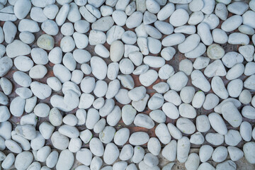 White Pebble or Gravel texture, perfect as background or copy space for text input