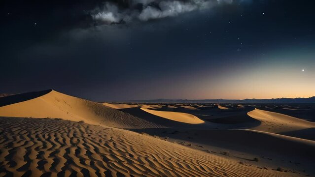 The image can be named Sunset Desert Landscape