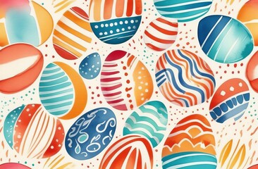 Obraz premium easter eggs seamless pattern