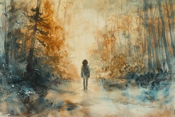Silent Autoimmunity, Revealing the Quiet Battle in Light Watercolor