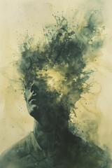 Silent Autoimmunity reveals the subdued turmoil within us in a light watercolor style.
