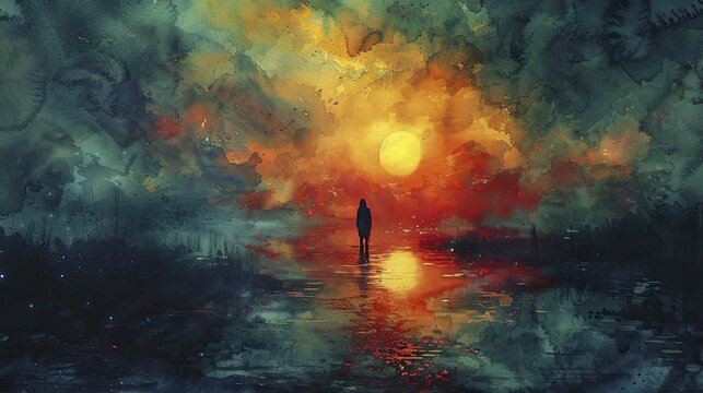 Navigating the serene dangers of silent autoimmunity resembles a delicate watercolor painting.