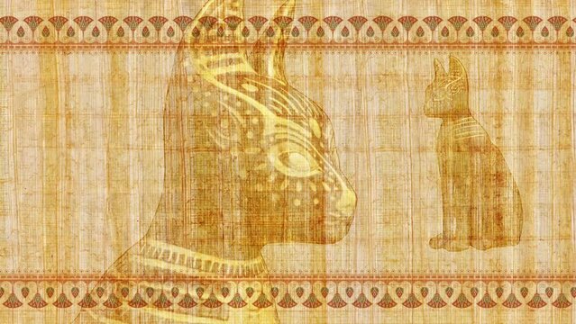 Ancient Egyptian Cat background 