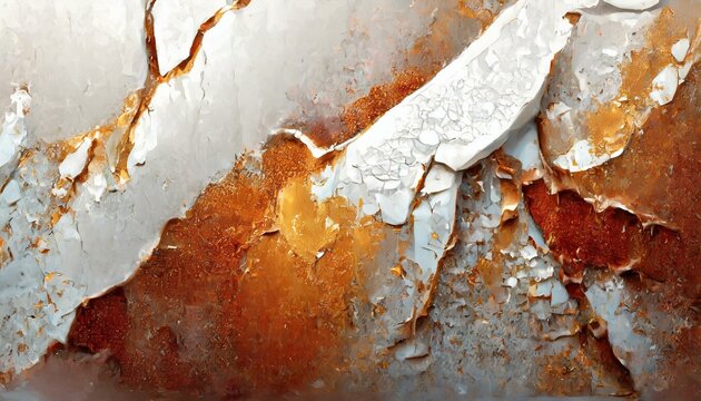 Illustration of a white metal texture with rust.
