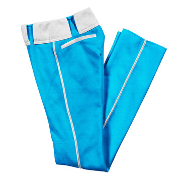 Use this Folded View Alluring Baseball Long Pants Mock Up In Peacock Blue Color, is an easy and stylish way to present your designs