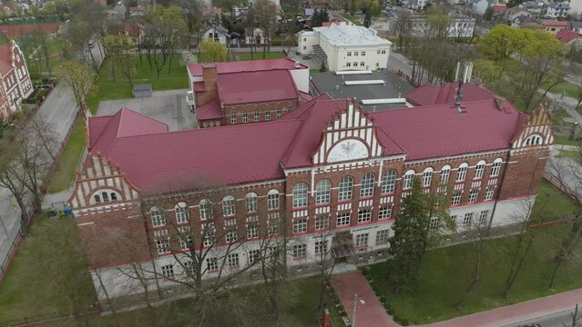 Beautiful School Complex Mielec Aerial View Poland