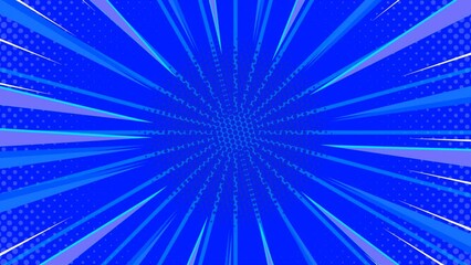 Vintage backdrop for comic superhero text, speech bubble. Pop art blue comics book cartoon funny retro pattern strip mock up. - Powered by Adobe