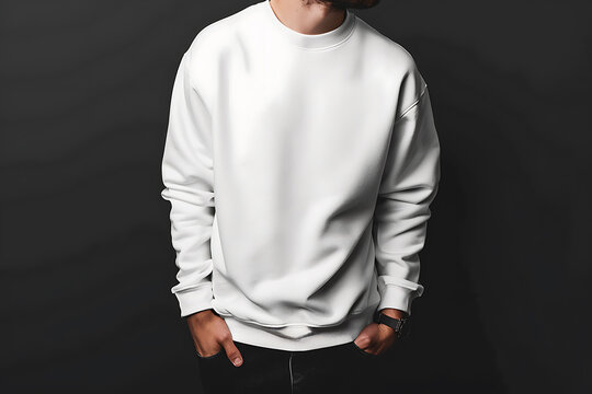 A high-quality mock-up of a sweatshirt, ideal for presenting your designs, with a realistic and stylish appearance.