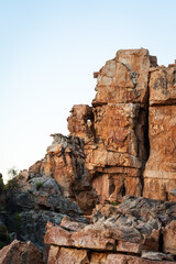landscape photo of a view of a rock formations in a valley in the Cederberg, western cape
