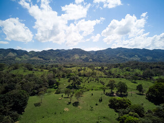 Fototapeta na wymiar Mexico Tropical Mountain Landscape Green Jungle Hills Near palenque . Drone