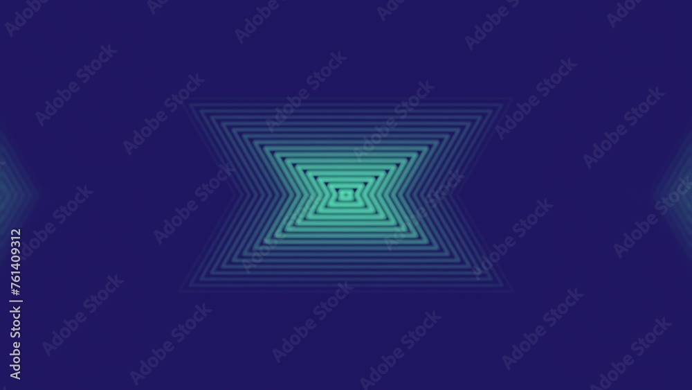 Leinwandbilder Digital loop animation of geometric figure with neon light . 3d rendering 4K