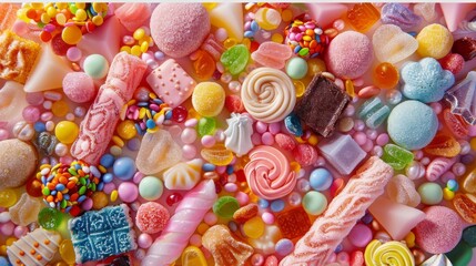 A colorful assortment of candy and sweets