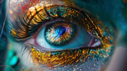 Artistic Painted Eye Close-Up