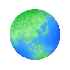 地球　水彩画　素材　シンプル　イメージ　サスティナブル　SDGs      挿絵　抽象的　白背景　白バック　透過