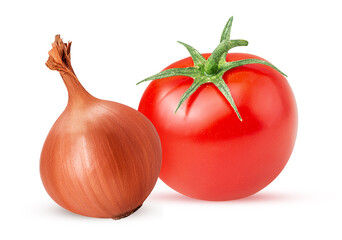 Red tomato and onion
